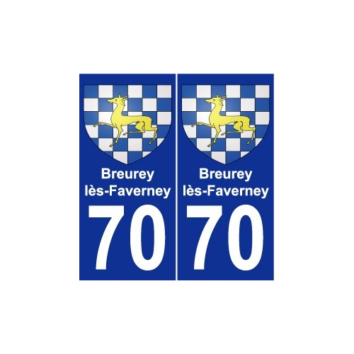 70 Breurey-lès-Faverney stemma adesivo piastra adesivi città