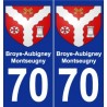 70 Broye-Aubigney-Montseugny coat of arms sticker plate stickers city