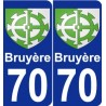 70 Bruyère wappen aufkleber typenschild aufkleber stadt
