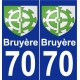 70 Bruyère stemma adesivo piastra adesivi città