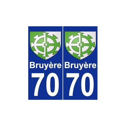 70 Bruyère blason autocollant plaque stickers ville
