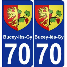 70 Bucey-lès-Gy blason autocollant plaque stickers ville