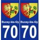 70 Bucey-lès-Gy wappen aufkleber typenschild aufkleber stadt