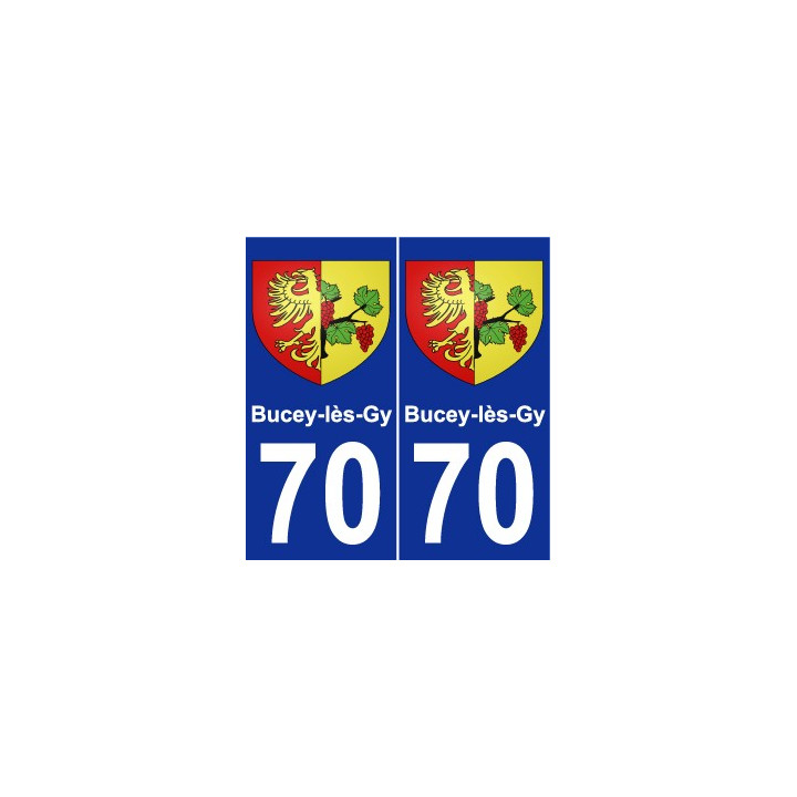 70 Bucey-lès-Gy blason autocollant plaque stickers ville