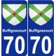 70 Buffignecourt stemma adesivo piastra adesivi città