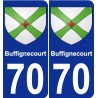 70 Buffignecourt coat of arms sticker plate stickers city