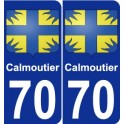 70 Calmoutier coat of arms sticker plate stickers city