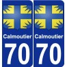 70 Calmoutier coat of arms sticker plate stickers city