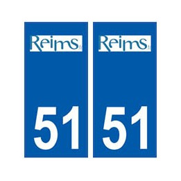 51 Reims logo autocollant plaque stickers ville