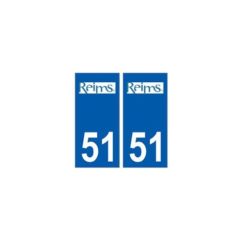 51 Reims logo autocollant plaque stickers ville