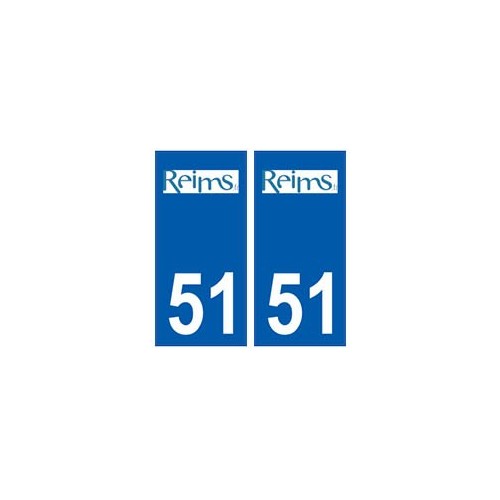 51 Reims logo autocollant plaque stickers ville