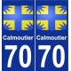 70 Calmoutier wappen aufkleber typenschild aufkleber stadt