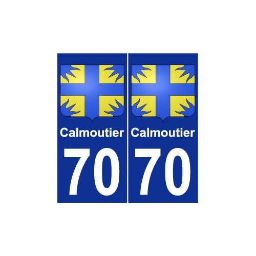 70 Calmoutier blason autocollant plaque stickers ville