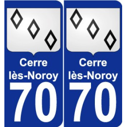 70 Cerre-lès-Noroy wappen aufkleber typenschild aufkleber stadt