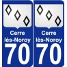 70 Cerre-lès-Noroy stemma adesivo piastra adesivi città