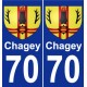 70 Chagey stemma adesivo piastra adesivi città