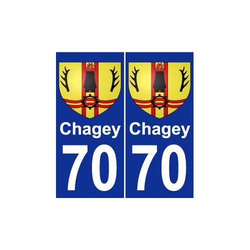 70 Chagey escudo de armas de la etiqueta engomada de la placa de pegatinas de la ciudad
