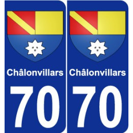 70 Châlonvillars blason autocollant plaque stickers ville