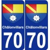 70 Châlonvillars wappen aufkleber typenschild aufkleber stadt