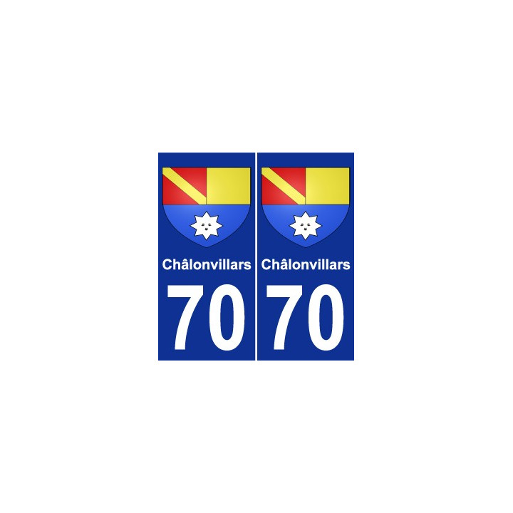 70 Châlonvillars blason autocollant plaque stickers ville