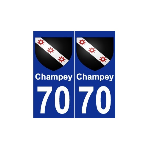 70 Champey stemma adesivo piastra adesivi città