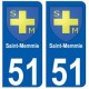51 Saint-Memmie blason autocollant plaque stickers ville