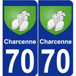 70 Charcenne blason autocollant plaque stickers ville