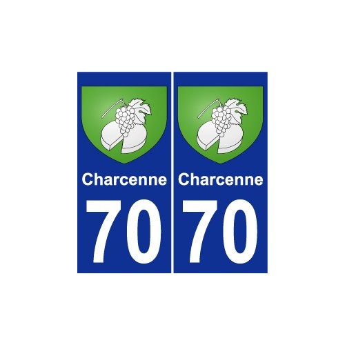 70 Charcenne stemma adesivo piastra adesivi città