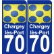 70 Chargey-lès-Port coat of arms sticker plate stickers city