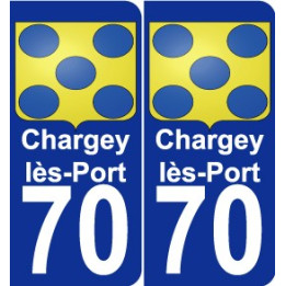 70 Chargey-lès-Port coat of arms sticker plate stickers city