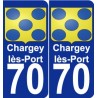 70 Chargey-lès-Port stemma adesivo piastra adesivi città