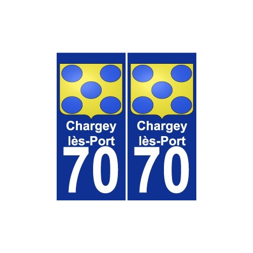 70 Chargey-lès-Port stemma adesivo piastra adesivi città