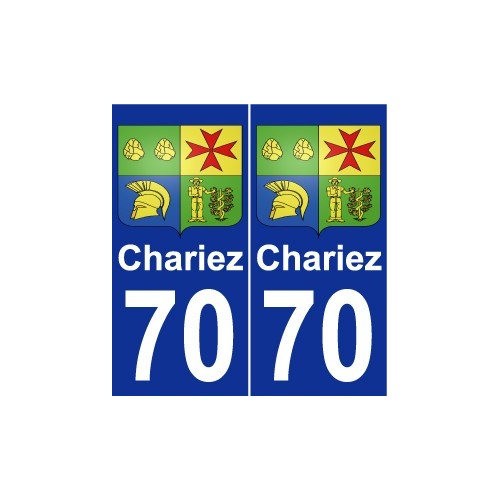 70 Chariez blason autocollant plaque stickers ville
