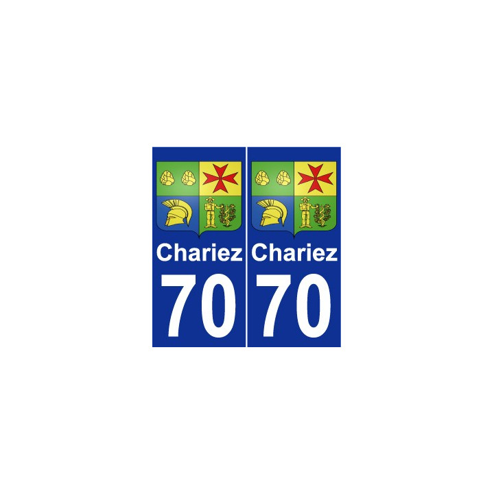 70 Chariez blason autocollant plaque stickers ville