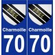70 Charmoille blason autocollant plaque stickers ville