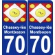 70 Chassey-lès-Montbozon wappen aufkleber typenschild aufkleber stadt