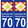 70 Chassey-lès-Montbozon coat of arms sticker plate stickers city