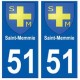 51 Saint-Memmie blason autocollant plaque stickers ville