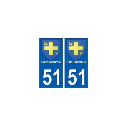 51 Saint-Memmie blason autocollant plaque stickers ville