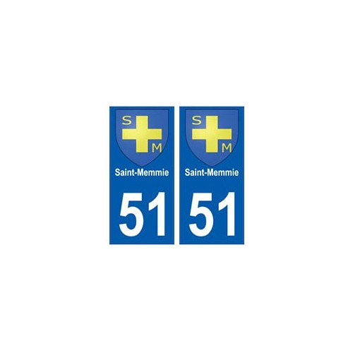 51 Saint-Memmie blason autocollant plaque stickers ville