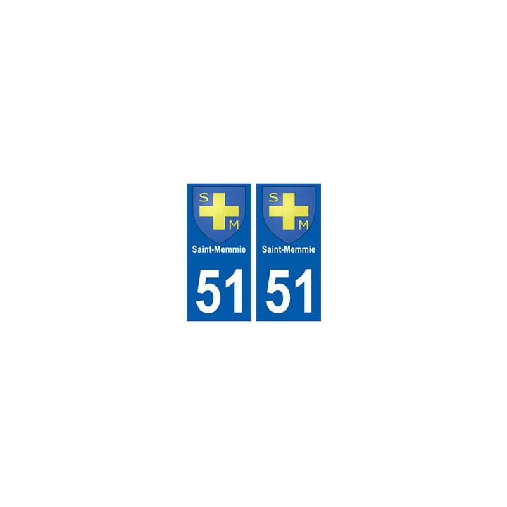 51 Saint-Memmie blason autocollant plaque stickers ville