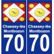 70 Chassey-lès-Montbozon wappen aufkleber typenschild aufkleber stadt