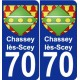 70 Chassey-lès-Scey stemma adesivo piastra adesivi città