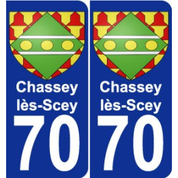 70 Chassey-lès-Scey coat of arms sticker plate stickers city