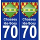70 Chassey-lès-Scey stemma adesivo piastra adesivi città
