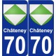 70 Châteney wappen aufkleber typenschild aufkleber stadt