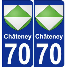 70 Châteney coat of arms sticker plate stickers city