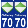 70 Châteney wappen aufkleber typenschild aufkleber stadt