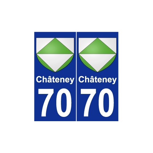 70 Châteney blason autocollant plaque stickers ville