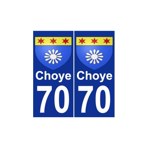 70 Choye blason autocollant plaque stickers ville